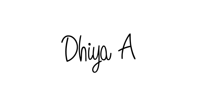 Create a beautiful signature design for name Dhiya A. With this signature (Angelique-Rose-font-FFP) fonts, you can make a handwritten signature for free. Dhiya A signature style 5 images and pictures png