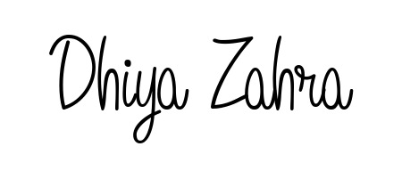 Upgrade your professional image with Dhiya Zahra signature created with Angelique-Rose-font-FFP font. Fast, free, and watermark-free download. Dhiya Zahra signature style 5 images and pictures png