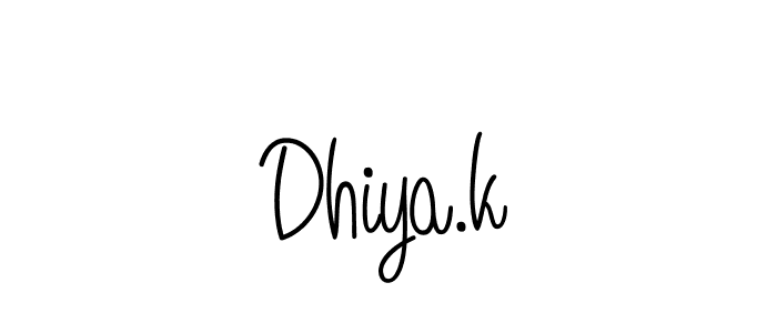 Once you've used our free online signature maker to create your best signature Angelique-Rose-font-FFP style, it's time to enjoy all of the benefits that Dhiya.k name signing documents. Dhiya.k signature style 5 images and pictures png