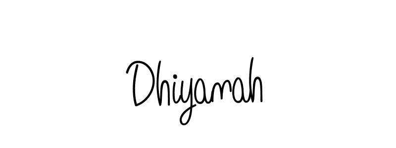 How to make Dhiyanah name signature. Use Angelique-Rose-font-FFP style for creating short signs online. This is the latest handwritten sign. Dhiyanah signature style 5 images and pictures png