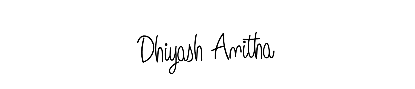 Make a short Dhiyash Anitha signature style. Manage your documents anywhere anytime using Angelique-Rose-font-FFP. Create and add eSignatures, submit forms, share and send files easily. Dhiyash Anitha signature style 5 images and pictures png