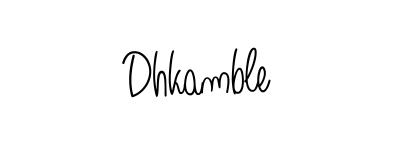 Make a beautiful signature design for name Dhkamble. With this signature (Angelique-Rose-font-FFP) style, you can create a handwritten signature for free. Dhkamble signature style 5 images and pictures png