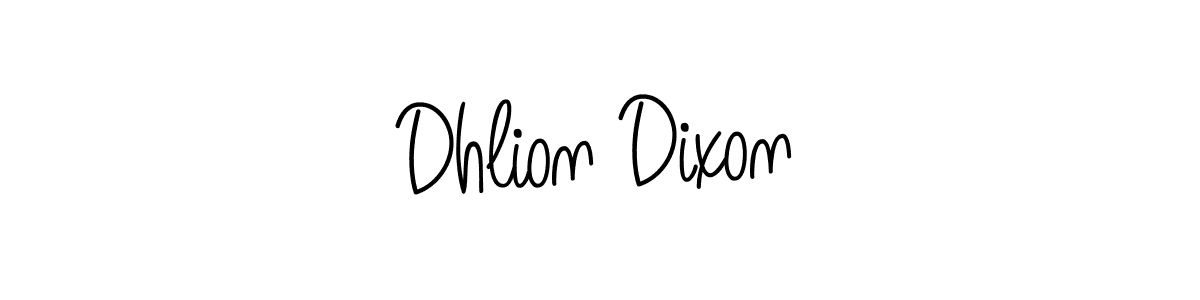 Use a signature maker to create a handwritten signature online. With this signature software, you can design (Angelique-Rose-font-FFP) your own signature for name Dhlion Dixon. Dhlion Dixon signature style 5 images and pictures png