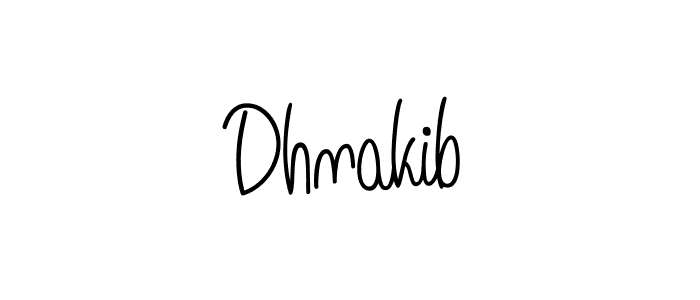 You should practise on your own different ways (Angelique-Rose-font-FFP) to write your name (Dhnakib) in signature. don't let someone else do it for you. Dhnakib signature style 5 images and pictures png