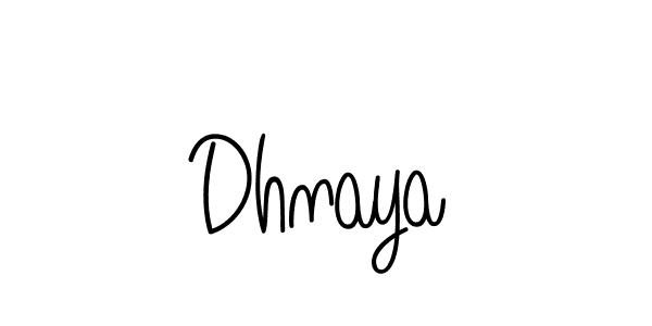 Make a beautiful signature design for name Dhnaya. With this signature (Angelique-Rose-font-FFP) style, you can create a handwritten signature for free. Dhnaya signature style 5 images and pictures png