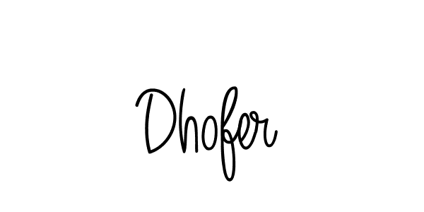 Use a signature maker to create a handwritten signature online. With this signature software, you can design (Angelique-Rose-font-FFP) your own signature for name Dhofer. Dhofer signature style 5 images and pictures png