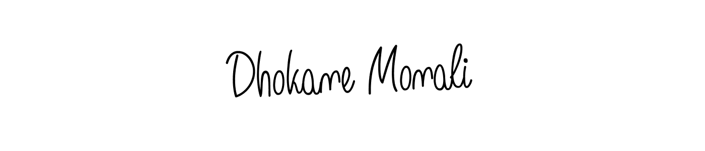 Create a beautiful signature design for name Dhokane Monali. With this signature (Angelique-Rose-font-FFP) fonts, you can make a handwritten signature for free. Dhokane Monali signature style 5 images and pictures png