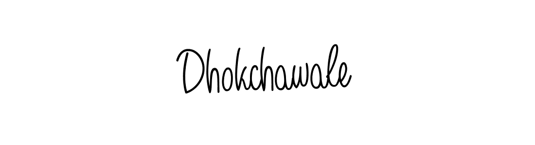 Make a beautiful signature design for name Dhokchawale. With this signature (Angelique-Rose-font-FFP) style, you can create a handwritten signature for free. Dhokchawale signature style 5 images and pictures png