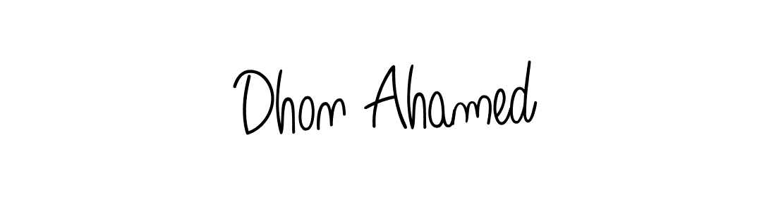Design your own signature with our free online signature maker. With this signature software, you can create a handwritten (Angelique-Rose-font-FFP) signature for name Dhon Ahamed. Dhon Ahamed signature style 5 images and pictures png