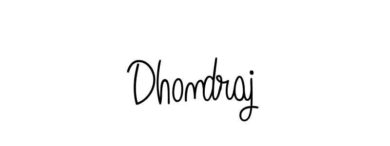 Make a beautiful signature design for name Dhondraj. With this signature (Angelique-Rose-font-FFP) style, you can create a handwritten signature for free. Dhondraj signature style 5 images and pictures png