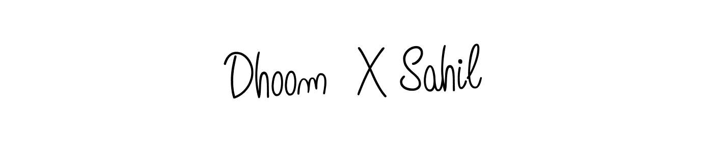 Make a beautiful signature design for name Dhoom  X Sahil. With this signature (Angelique-Rose-font-FFP) style, you can create a handwritten signature for free. Dhoom  X Sahil signature style 5 images and pictures png