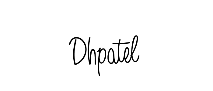How to make Dhpatel name signature. Use Angelique-Rose-font-FFP style for creating short signs online. This is the latest handwritten sign. Dhpatel signature style 5 images and pictures png