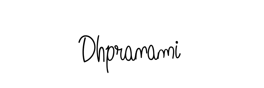 Design your own signature with our free online signature maker. With this signature software, you can create a handwritten (Angelique-Rose-font-FFP) signature for name Dhpranami. Dhpranami signature style 5 images and pictures png