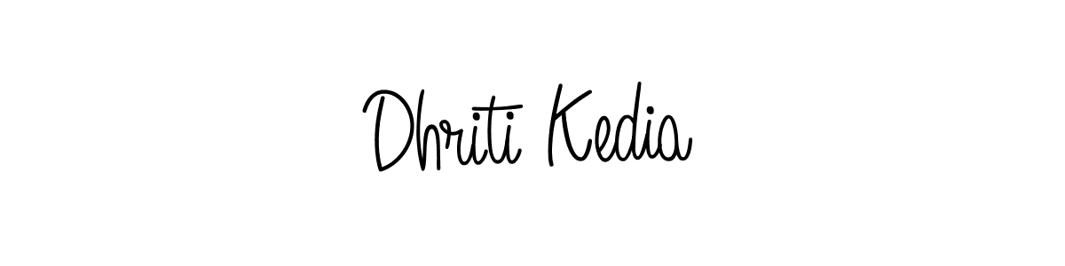 Create a beautiful signature design for name Dhriti Kedia. With this signature (Angelique-Rose-font-FFP) fonts, you can make a handwritten signature for free. Dhriti Kedia signature style 5 images and pictures png