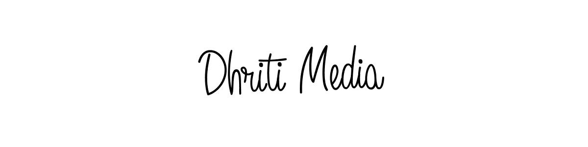 Design your own signature with our free online signature maker. With this signature software, you can create a handwritten (Angelique-Rose-font-FFP) signature for name Dhriti Media. Dhriti Media signature style 5 images and pictures png