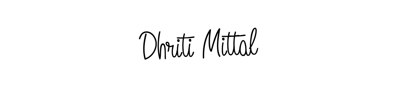 Angelique-Rose-font-FFP is a professional signature style that is perfect for those who want to add a touch of class to their signature. It is also a great choice for those who want to make their signature more unique. Get Dhriti Mittal name to fancy signature for free. Dhriti Mittal signature style 5 images and pictures png