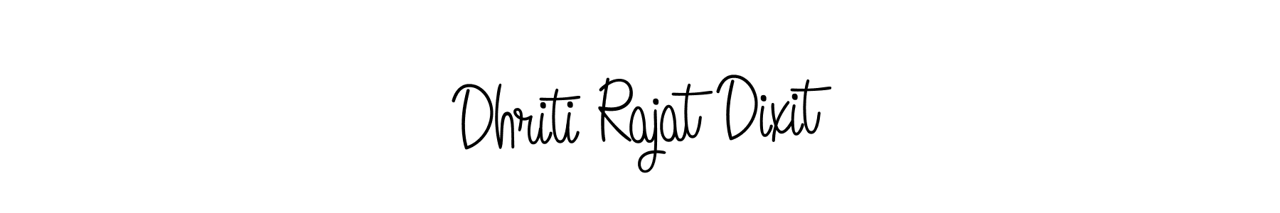 Also we have Dhriti Rajat Dixit name is the best signature style. Create professional handwritten signature collection using Angelique-Rose-font-FFP autograph style. Dhriti Rajat Dixit signature style 5 images and pictures png