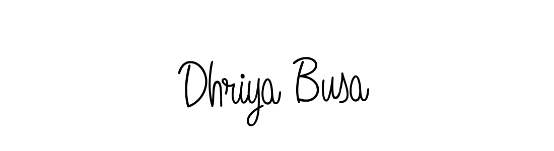 How to make Dhriya Busa signature? Angelique-Rose-font-FFP is a professional autograph style. Create handwritten signature for Dhriya Busa name. Dhriya Busa signature style 5 images and pictures png