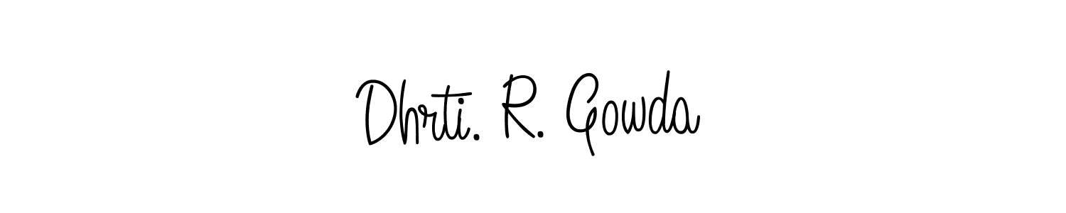 if you are searching for the best signature style for your name Dhrti. R. Gowda. so please give up your signature search. here we have designed multiple signature styles  using Angelique-Rose-font-FFP. Dhrti. R. Gowda signature style 5 images and pictures png