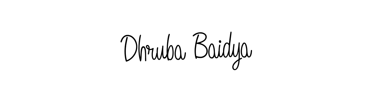 Create a beautiful signature design for name Dhruba Baidya. With this signature (Angelique-Rose-font-FFP) fonts, you can make a handwritten signature for free. Dhruba Baidya signature style 5 images and pictures png