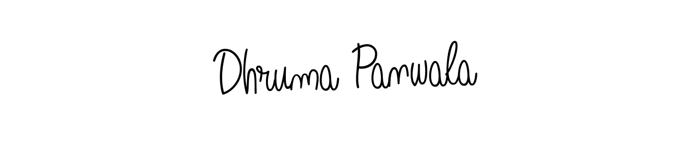 How to make Dhruma Panwala signature? Angelique-Rose-font-FFP is a professional autograph style. Create handwritten signature for Dhruma Panwala name. Dhruma Panwala signature style 5 images and pictures png