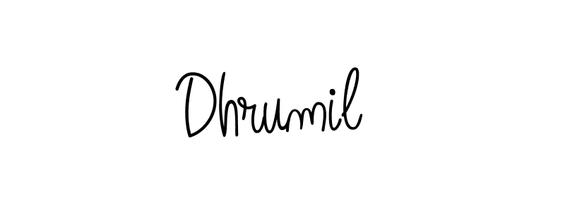 Create a beautiful signature design for name Dhrumil . With this signature (Angelique-Rose-font-FFP) fonts, you can make a handwritten signature for free. Dhrumil  signature style 5 images and pictures png