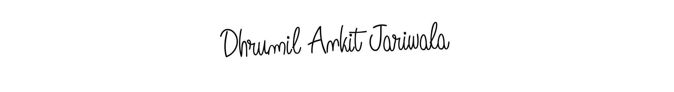 if you are searching for the best signature style for your name Dhrumil Ankit Jariwala. so please give up your signature search. here we have designed multiple signature styles  using Angelique-Rose-font-FFP. Dhrumil Ankit Jariwala signature style 5 images and pictures png