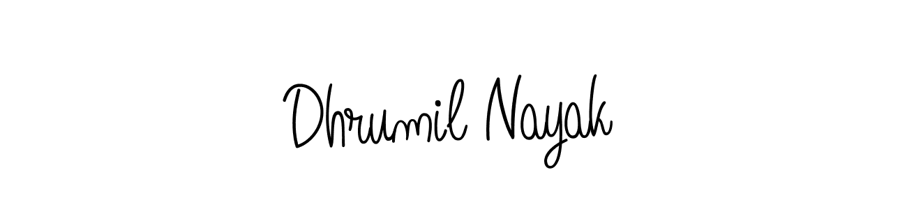 Dhrumil Nayak stylish signature style. Best Handwritten Sign (Angelique-Rose-font-FFP) for my name. Handwritten Signature Collection Ideas for my name Dhrumil Nayak. Dhrumil Nayak signature style 5 images and pictures png