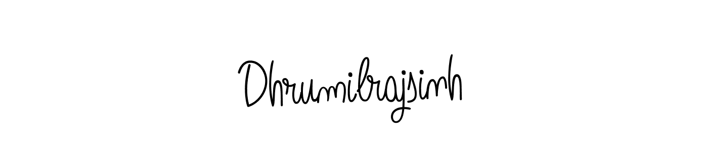 The best way (Angelique-Rose-font-FFP) to make a short signature is to pick only two or three words in your name. The name Dhrumilrajsinh include a total of six letters. For converting this name. Dhrumilrajsinh signature style 5 images and pictures png