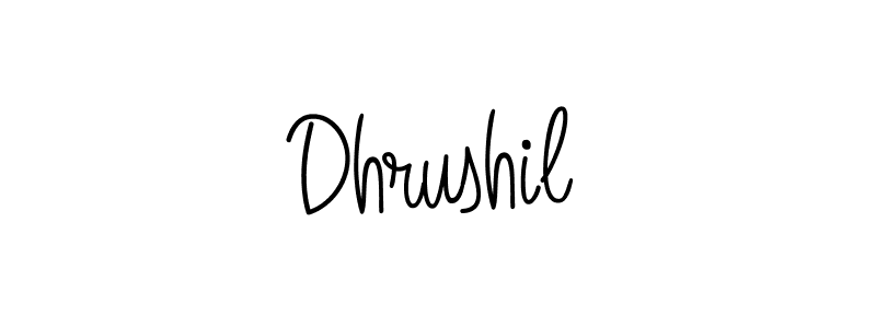 The best way (Angelique-Rose-font-FFP) to make a short signature is to pick only two or three words in your name. The name Dhrushil include a total of six letters. For converting this name. Dhrushil signature style 5 images and pictures png