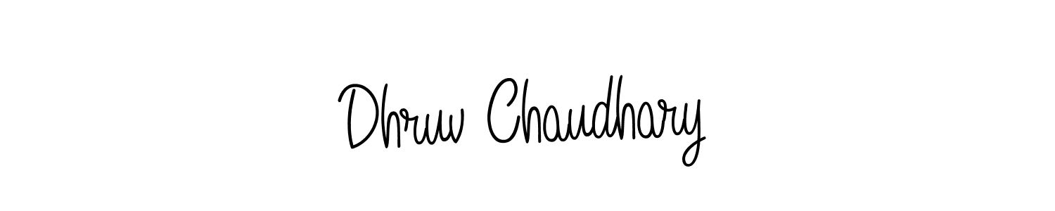 How to make Dhruv Chaudhary name signature. Use Angelique-Rose-font-FFP style for creating short signs online. This is the latest handwritten sign. Dhruv Chaudhary signature style 5 images and pictures png