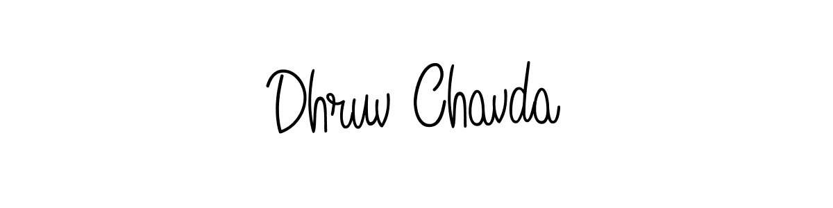 Make a beautiful signature design for name Dhruv Chavda. With this signature (Angelique-Rose-font-FFP) style, you can create a handwritten signature for free. Dhruv Chavda signature style 5 images and pictures png
