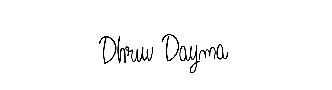 Use a signature maker to create a handwritten signature online. With this signature software, you can design (Angelique-Rose-font-FFP) your own signature for name Dhruv Dayma. Dhruv Dayma signature style 5 images and pictures png