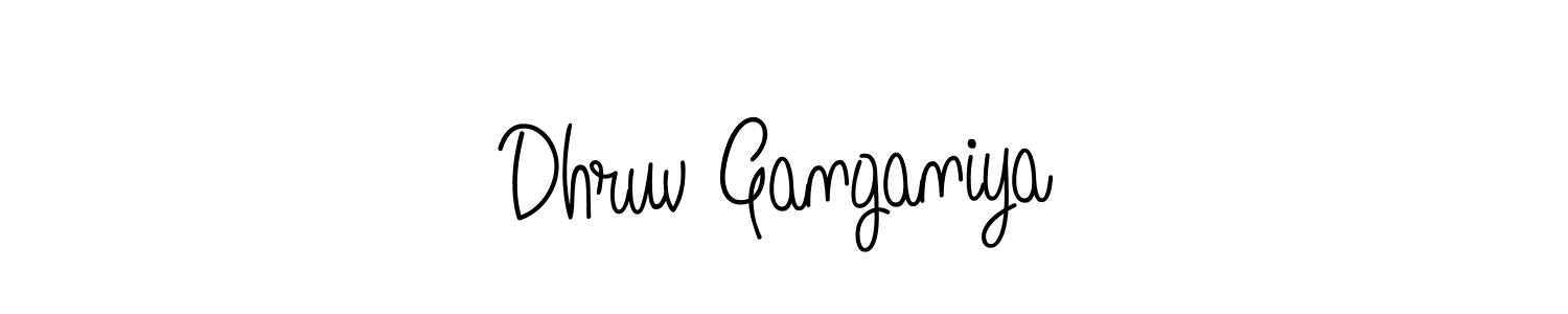 Also we have Dhruv Ganganiya name is the best signature style. Create professional handwritten signature collection using Angelique-Rose-font-FFP autograph style. Dhruv Ganganiya signature style 5 images and pictures png