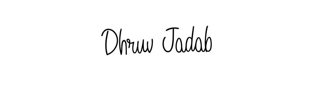 Dhruv Jadab stylish signature style. Best Handwritten Sign (Angelique-Rose-font-FFP) for my name. Handwritten Signature Collection Ideas for my name Dhruv Jadab. Dhruv Jadab signature style 5 images and pictures png