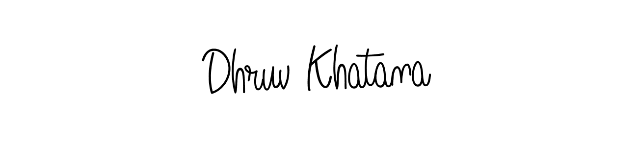 The best way (Angelique-Rose-font-FFP) to make a short signature is to pick only two or three words in your name. The name Dhruv Khatana include a total of six letters. For converting this name. Dhruv Khatana signature style 5 images and pictures png