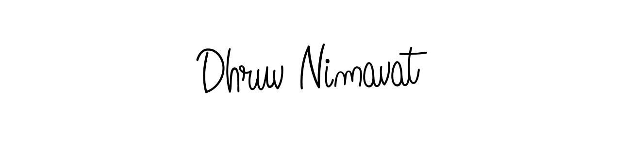 Use a signature maker to create a handwritten signature online. With this signature software, you can design (Angelique-Rose-font-FFP) your own signature for name Dhruv Nimavat. Dhruv Nimavat signature style 5 images and pictures png