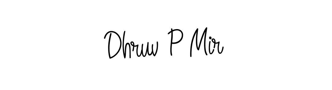 How to make Dhruv P Mir signature? Angelique-Rose-font-FFP is a professional autograph style. Create handwritten signature for Dhruv P Mir name. Dhruv P Mir signature style 5 images and pictures png