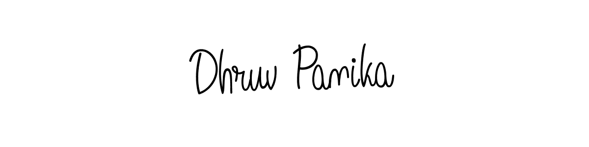 Make a beautiful signature design for name Dhruv Panika. With this signature (Angelique-Rose-font-FFP) style, you can create a handwritten signature for free. Dhruv Panika signature style 5 images and pictures png