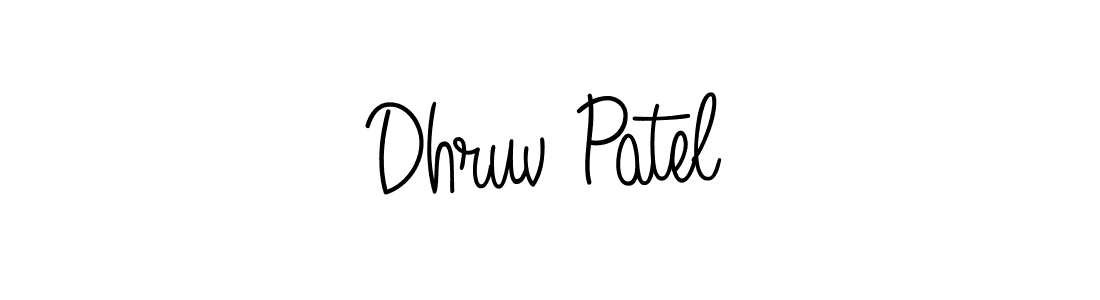 Use a signature maker to create a handwritten signature online. With this signature software, you can design (Angelique-Rose-font-FFP) your own signature for name Dhruv Patel. Dhruv Patel signature style 5 images and pictures png
