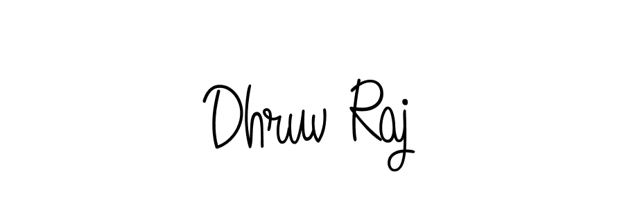 The best way (Angelique-Rose-font-FFP) to make a short signature is to pick only two or three words in your name. The name Dhruv Raj include a total of six letters. For converting this name. Dhruv Raj signature style 5 images and pictures png