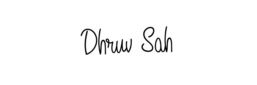 Use a signature maker to create a handwritten signature online. With this signature software, you can design (Angelique-Rose-font-FFP) your own signature for name Dhruv Sah. Dhruv Sah signature style 5 images and pictures png