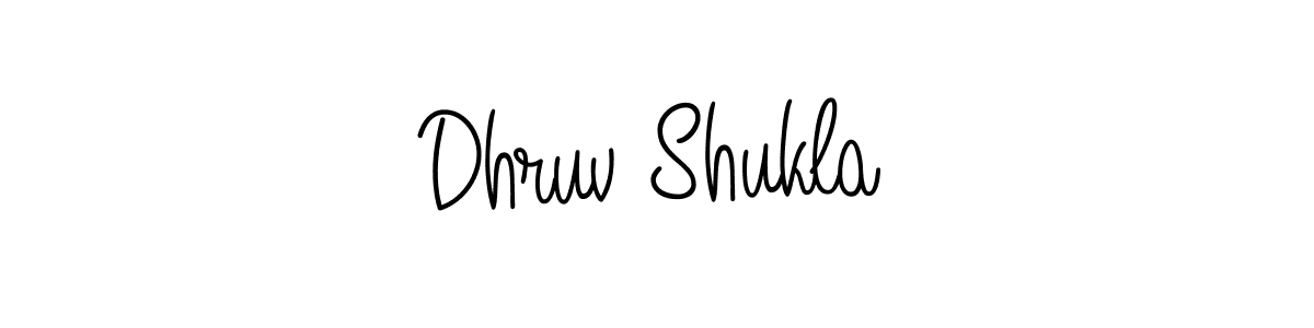 The best way (Angelique-Rose-font-FFP) to make a short signature is to pick only two or three words in your name. The name Dhruv Shukla include a total of six letters. For converting this name. Dhruv Shukla signature style 5 images and pictures png