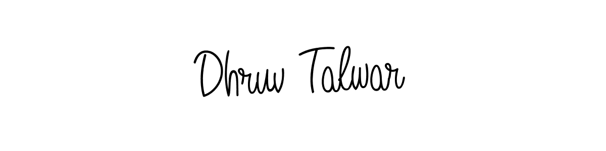 You should practise on your own different ways (Angelique-Rose-font-FFP) to write your name (Dhruv Talwar) in signature. don't let someone else do it for you. Dhruv Talwar signature style 5 images and pictures png