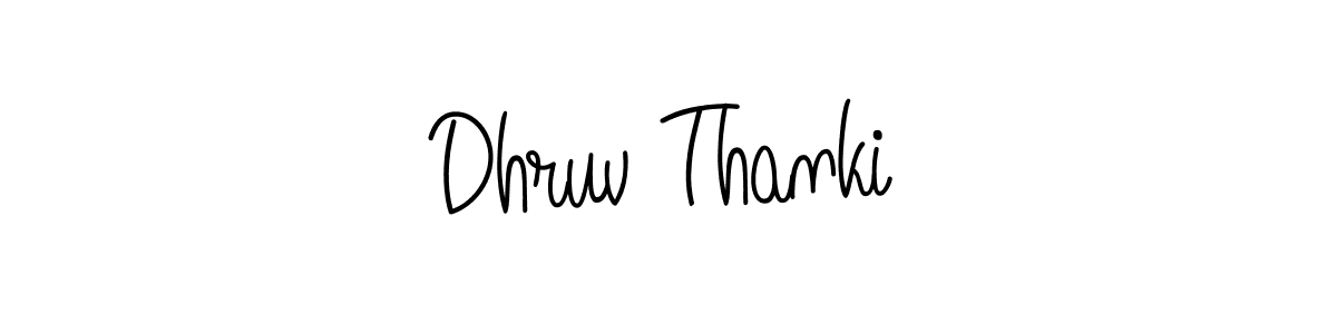 Make a beautiful signature design for name Dhruv Thanki. With this signature (Angelique-Rose-font-FFP) style, you can create a handwritten signature for free. Dhruv Thanki signature style 5 images and pictures png