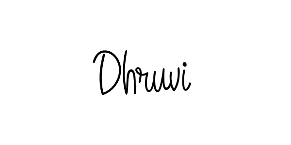 You should practise on your own different ways (Angelique-Rose-font-FFP) to write your name (Dhruvi) in signature. don't let someone else do it for you. Dhruvi signature style 5 images and pictures png
