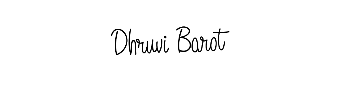 The best way (Angelique-Rose-font-FFP) to make a short signature is to pick only two or three words in your name. The name Dhruvi Barot include a total of six letters. For converting this name. Dhruvi Barot signature style 5 images and pictures png