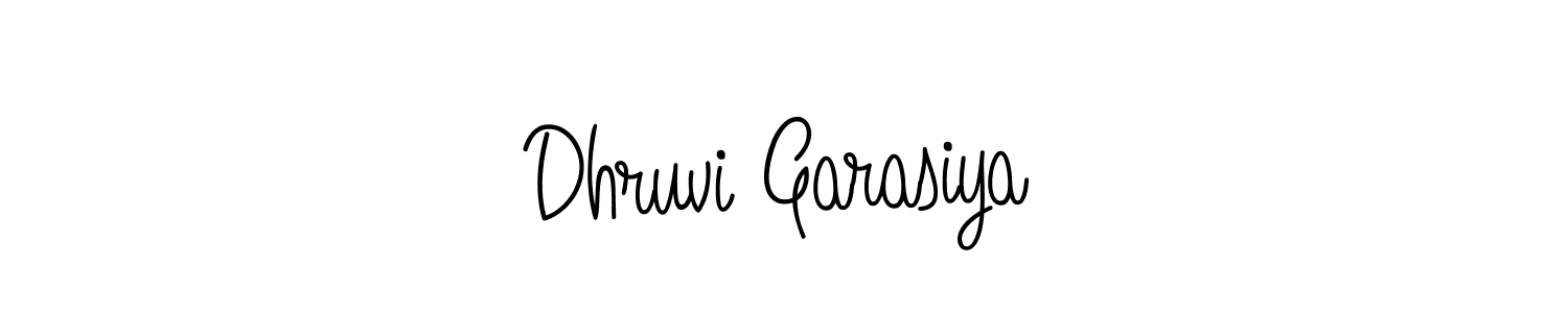 Make a beautiful signature design for name Dhruvi Garasiya. With this signature (Angelique-Rose-font-FFP) style, you can create a handwritten signature for free. Dhruvi Garasiya signature style 5 images and pictures png