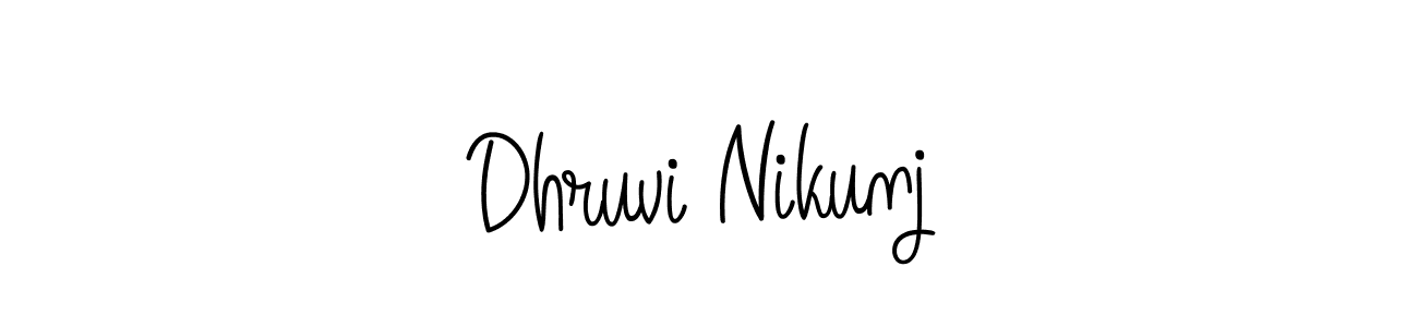 Make a beautiful signature design for name Dhruvi Nikunj. With this signature (Angelique-Rose-font-FFP) style, you can create a handwritten signature for free. Dhruvi Nikunj signature style 5 images and pictures png