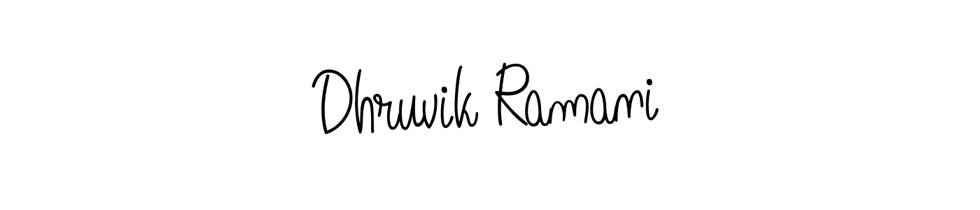 Also we have Dhruvik Ramani name is the best signature style. Create professional handwritten signature collection using Angelique-Rose-font-FFP autograph style. Dhruvik Ramani signature style 5 images and pictures png